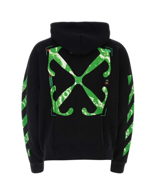 Off-White c/o Virgil Abloh Black Arrows-Print Zip-Up Cotton Hoodie for men