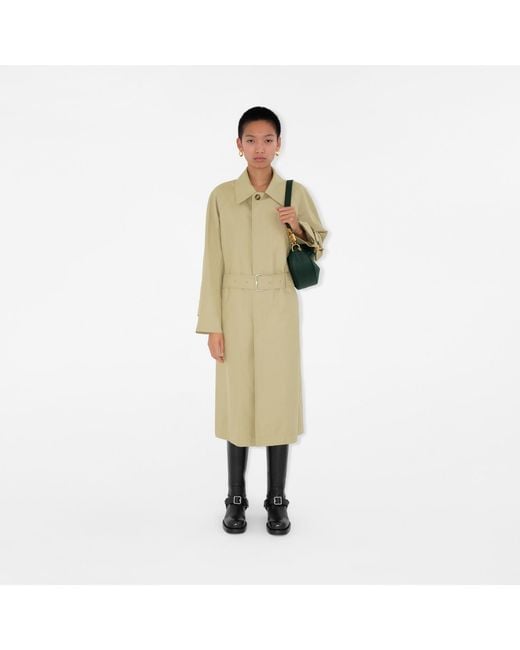Burberry White Bradford Car Cotton Trench Coat