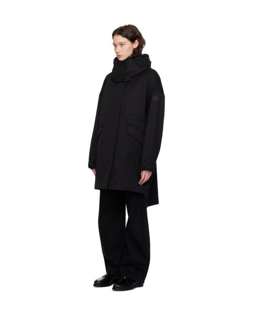 Canada Goose Black Olivine Parker Long-Sleeved Coat