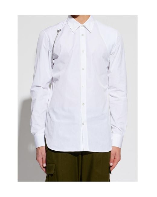McQueen Black T Chain Harness Shirt for men
