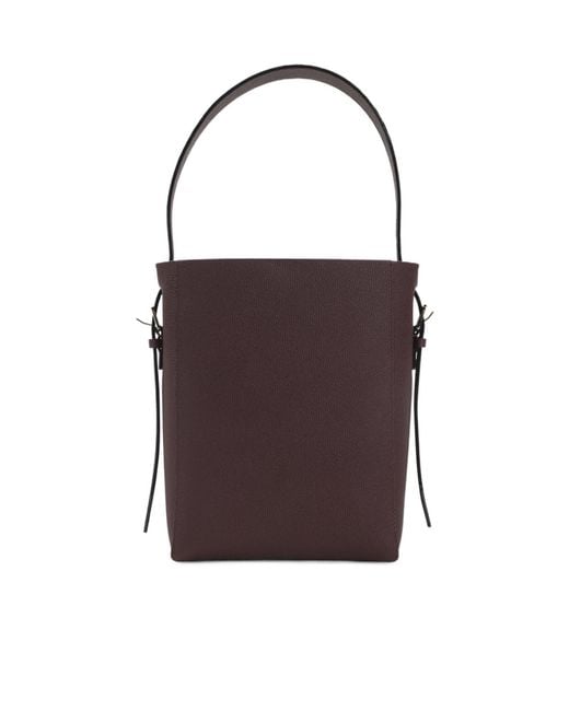 Valextra Purple Open Top Mini Bucket Bag