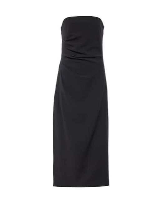 Proenza Schouler Black Strapless Midi Dress