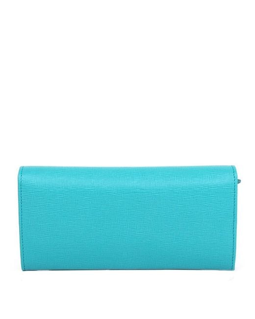 Fendi Blue Long Wallet