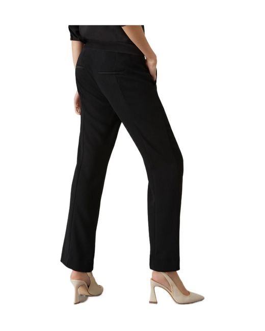 Marella Black Front Pleated Casual Pants