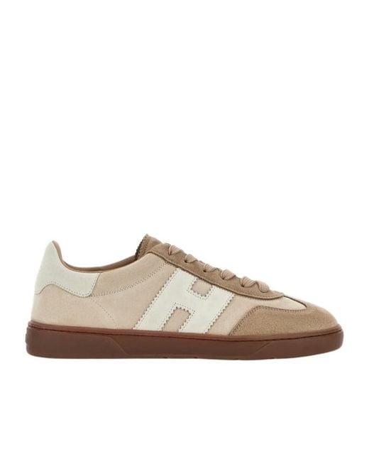 Hogan Brown Cool Side H Patch Sneakers