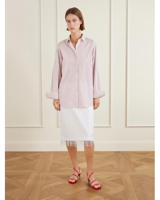 Rohe Pink Boss Striped Shirt