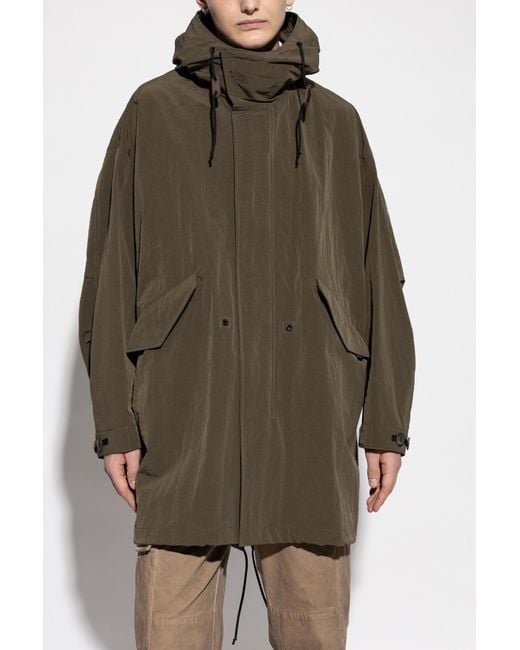 Dolce & Gabbana Multicolor Logo Tag Drawstring Hooded Parka for men