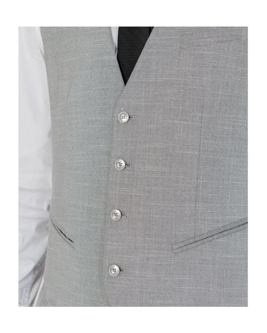 Antony Morato Gray Single-Breasted Vest for men