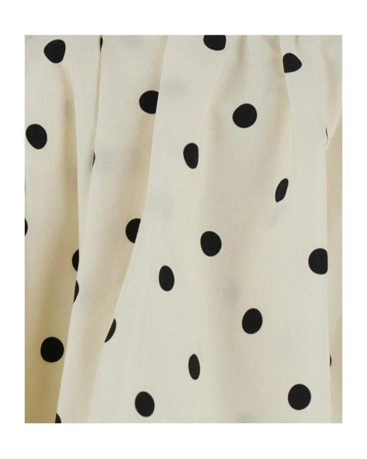 MSGM White Polka Dot Top, Cotton