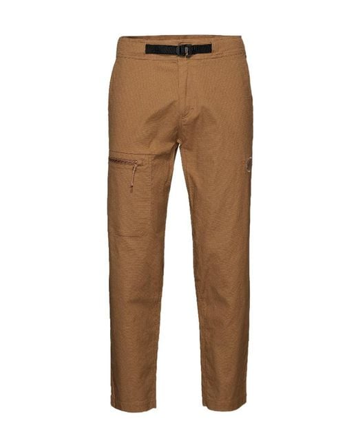 Mammut Brown Tamaro Belt-Detail Trousers for men