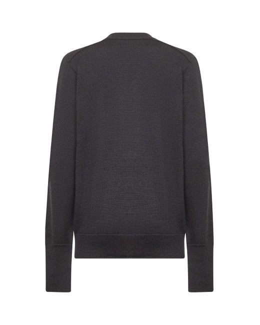 Studio Nicholson Black V-Neck Knitted Cardigan