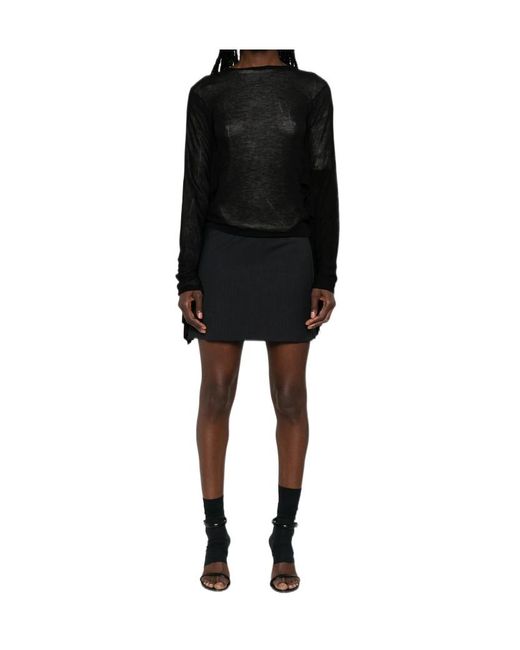 Paloma Wool Black Long Sleeved Crewneck Top