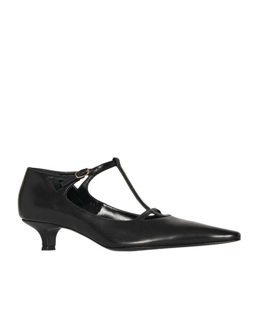 The Row Black Pointed-Toe Pumps