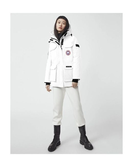 Canada Goose White Expedition Parker Down Jacket