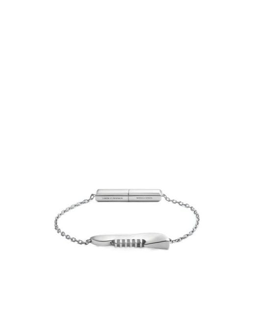 Bottega Veneta White Veneta Bracelet for men