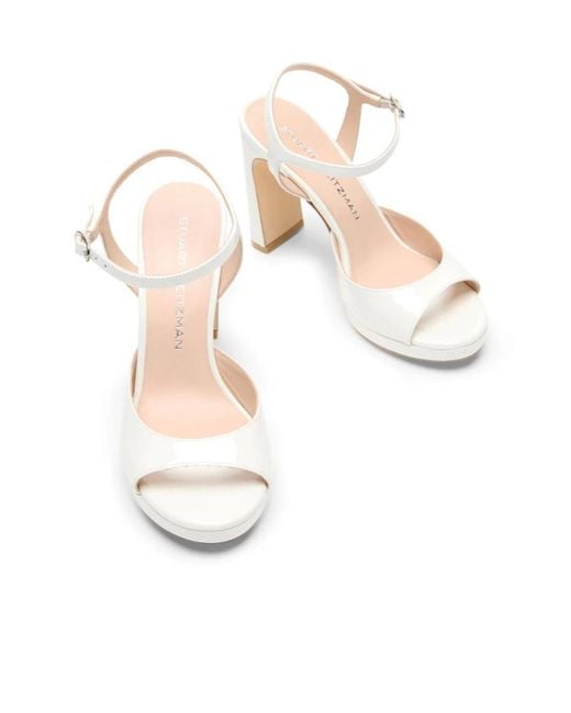 Stuart Weitzman White Babette Platform