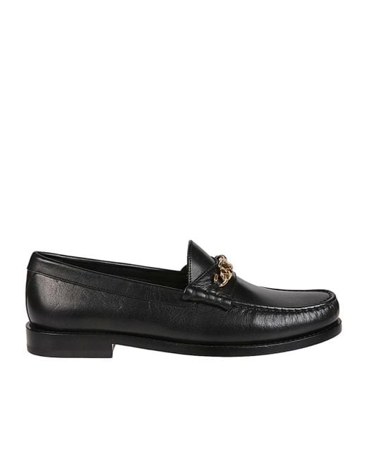 Céline Black Luco Triomphe Chain Loafer