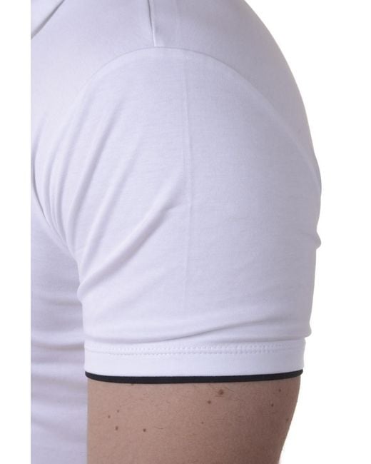 Armani Jeans White Logo Slim Polo Shirt for men
