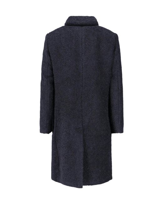 Burberry Blue Double Breasted Long Sleeved Coat for men