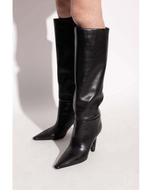 Versace Black Pointed-Toe Heeled Boots