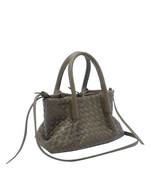 Bottega Veneta Gray Small Pinacoteca Shoulder Bag