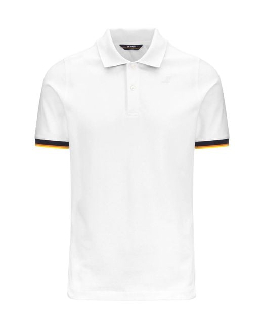 K-Way White Vincent Pique Polo Shirt for men