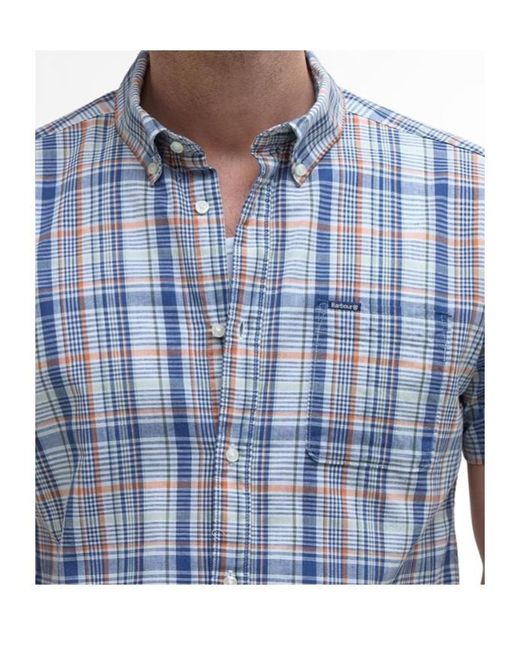 Barbour Blue Plaid Shirt for men