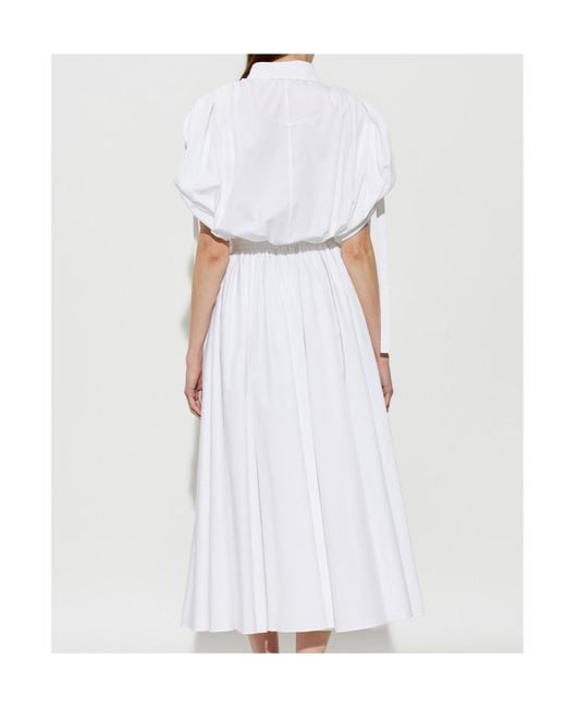 Givenchy White Draped Midi Dress