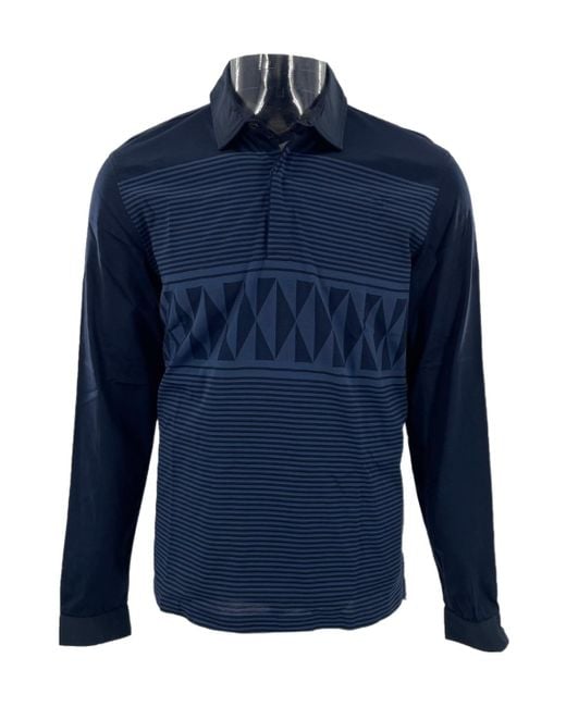 Dunhill Blue Buckle Short-Sleeved Polo Shirt for men