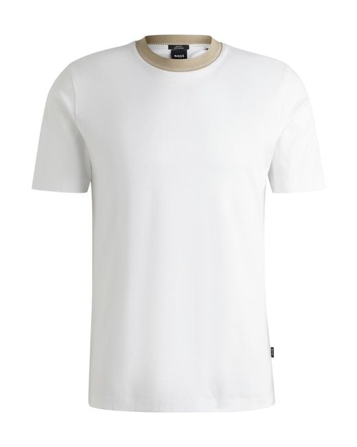 Boss White Crewneck Shortsleeve Tshirt for men