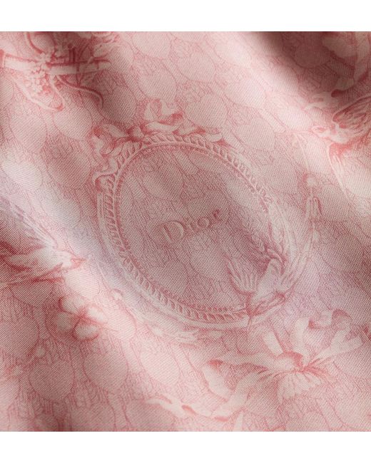Dior Pink Qixi Festival Midi-Length Flared Skirt