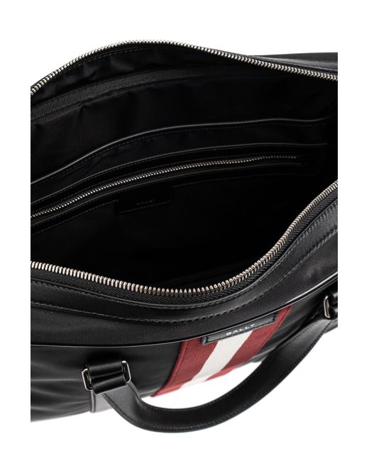 Bally Black Logo Briefcase for men
