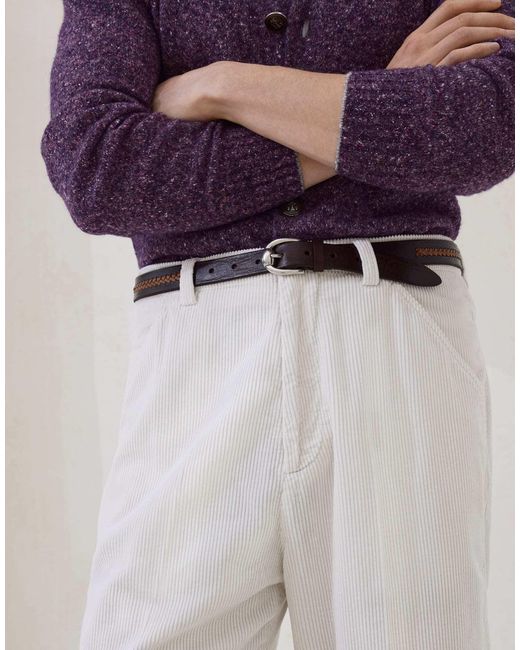 Brunello Cucinelli Purple Corduroy Straight Leg Pants for men