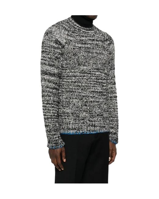 sunflower Gray Long-Sleeved Crew Neck Sweater for men