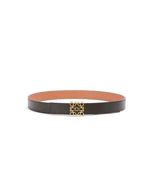 Loewe White Logo Buckled Reversible Belt