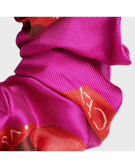 Céline Pink Weaved Ribbons Scrunchy