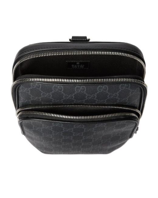 Gucci Black Small Gg Supreme Crossbody Bag for men