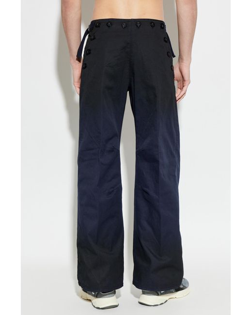 DSquared² Blue Tie-Waist Wide-Leg Pants for men