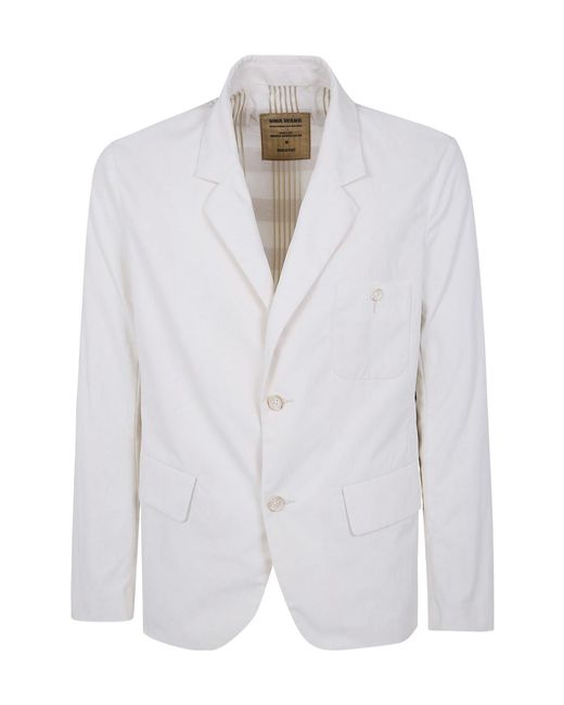 Uma Wang White Long-Sleeved Suit Jacket for men