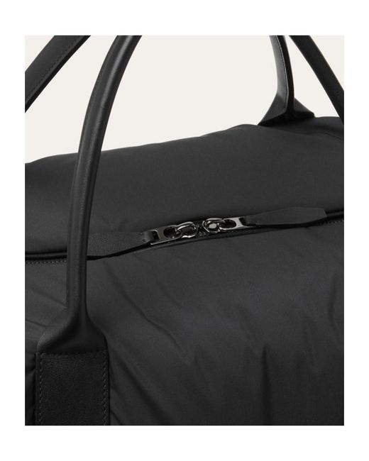 Loro Piana Black Medium Wind Duffle Bag for men