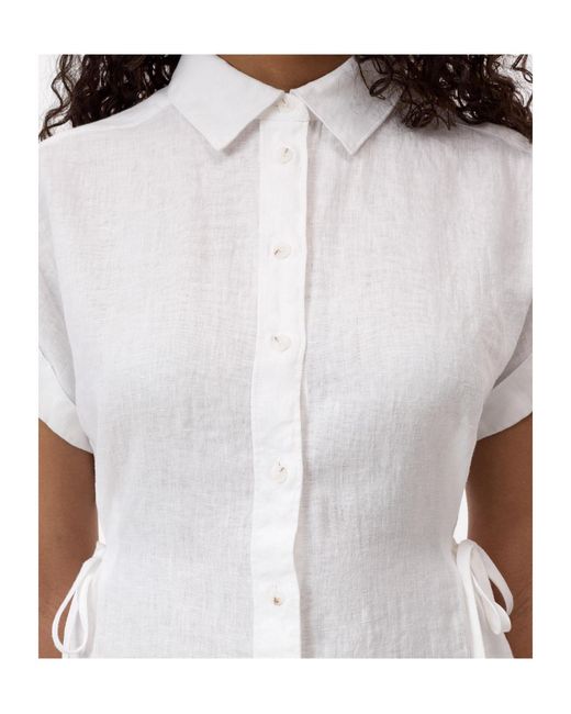 Closed White Waisted Shirt Made Of Linen