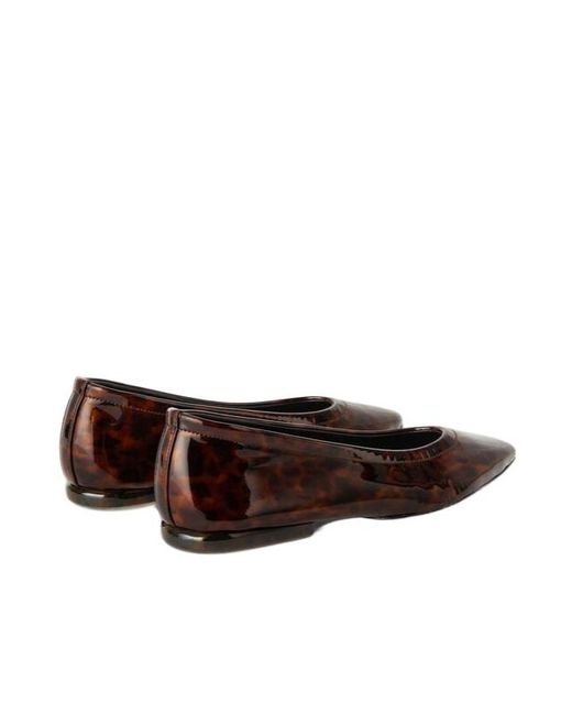 Loro Piana Brown Primula Slip-On Ballet Flats