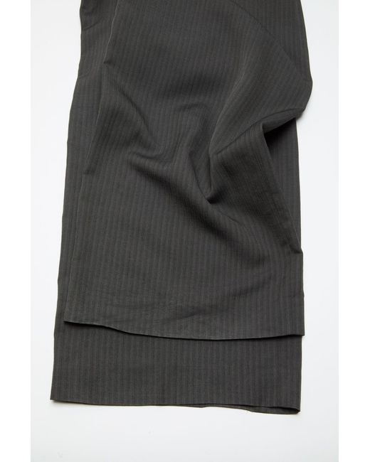 Acne Gray Tailored Herringbone Trousers for men