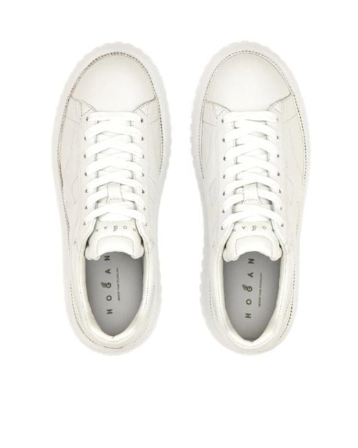 Hogan White Sneakers H-Stripes