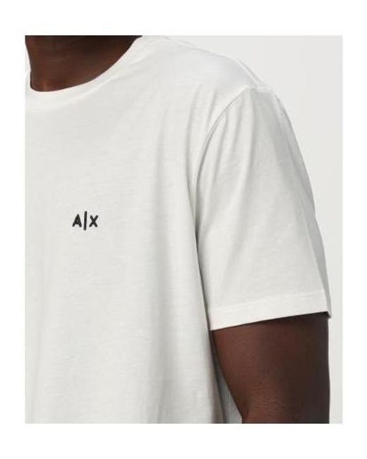 ARMANI EXCHANGE White Short-Sleeved T-Shirt for men