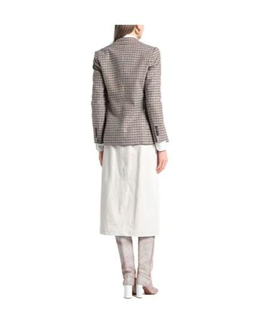 Brunello Cucinelli Gray Plaid Blazer