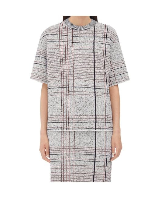 Bottega Veneta Gray Notebook Cotton Viscose Jacquard T-Shirt