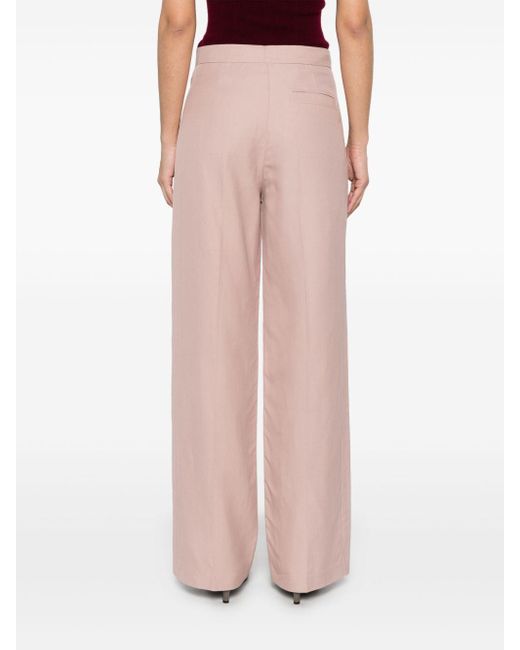Loulou de Saison Pink Solid Color Trousers