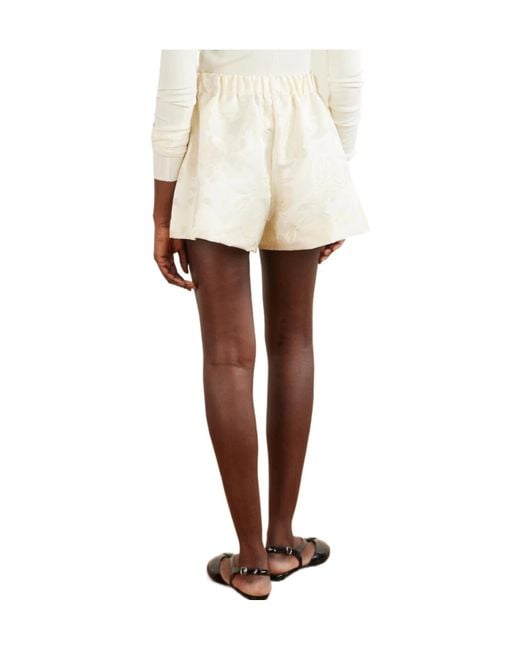 Simone Rocha White Elasticated Rose Shorts