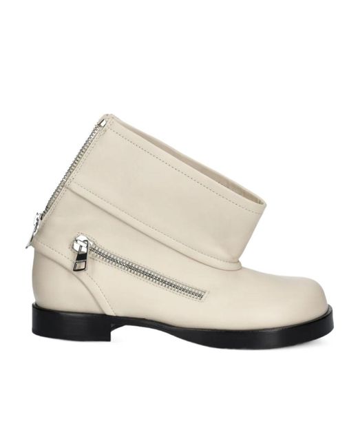 J.W. Anderson Natural 30Mm Zip-Detail Boots